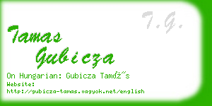 tamas gubicza business card